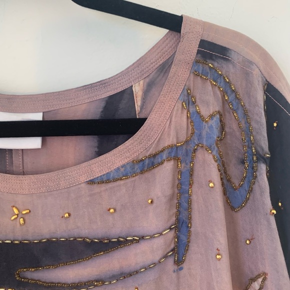 Ana Mori Hand Dyed Batik Totem Bird Maxi Dress - Picture 5 of 12